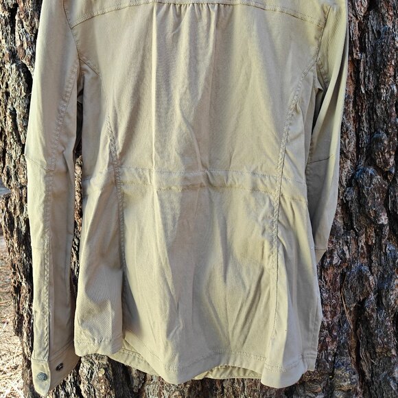 PRANA Halle Lightweight Travel Stretch Water Resistant Jacket Khaki Medium - Picture 6 of 6